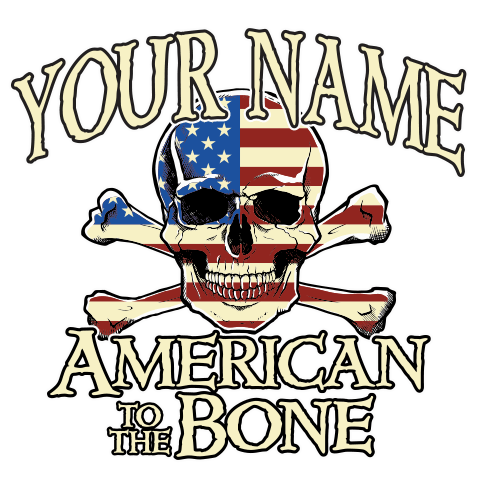 personalized American to the Bone design