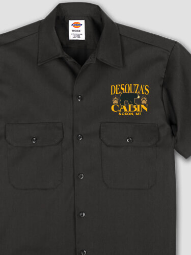 Black Bear Cabin Personalized embroidered-workshirt 