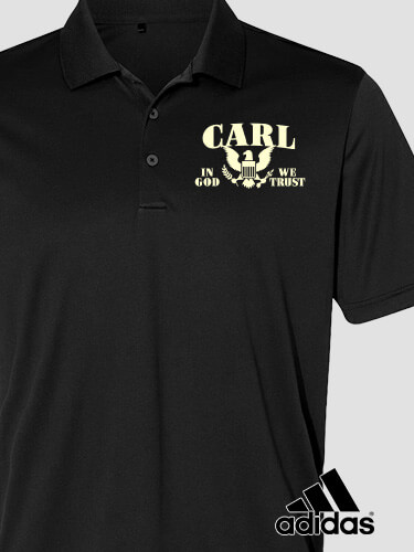 Black In God We Trust Personalized embroidered-adidas-polo-shirt 