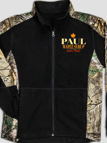 Maple Syrup Black/Realtree Camo Camo Microfleece Full Zip Jacket
