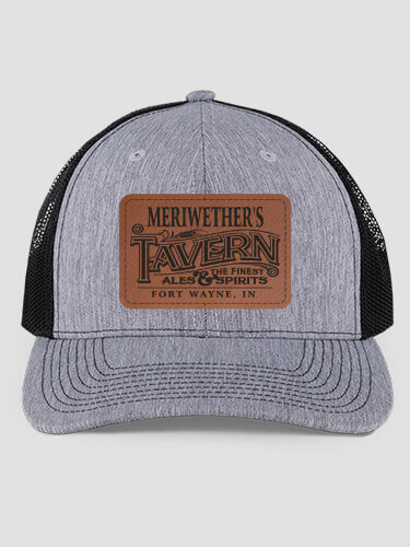 Tavern Heathered Grey/Black Structured Trucker Hat with Patch