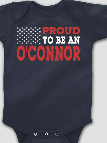 Navy Family Flag Personalized onesie 
