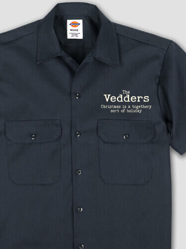Navy Togethery Holiday Personalized embroidered-workshirt 