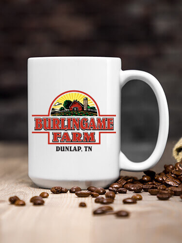 Farm White Ceramic Coffee Mug (single)