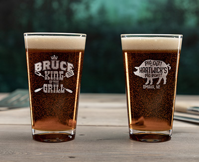 engraved pint glasses