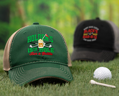 BBQ-themed trucker hats